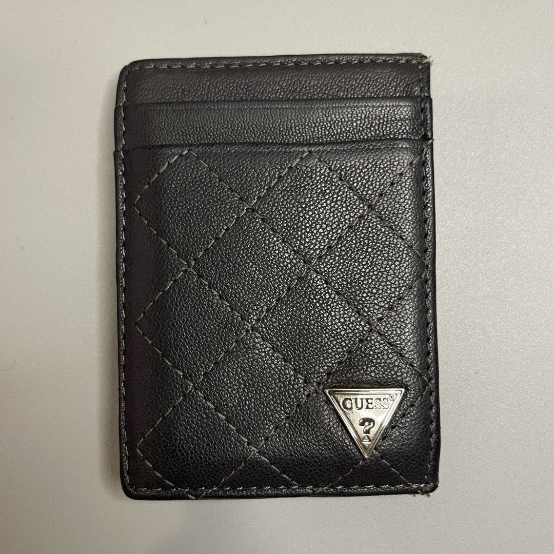 Guess Men’s Front Pocket Wallet Magnetic Money Clip RFID Block Black