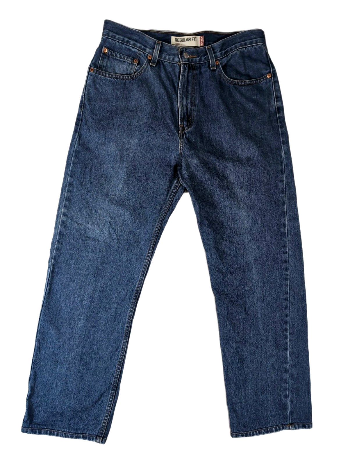 Levi Strauss 505 Mens Regular Fit Jeans Medium Blue Wash Zipper Fly Size 34×29