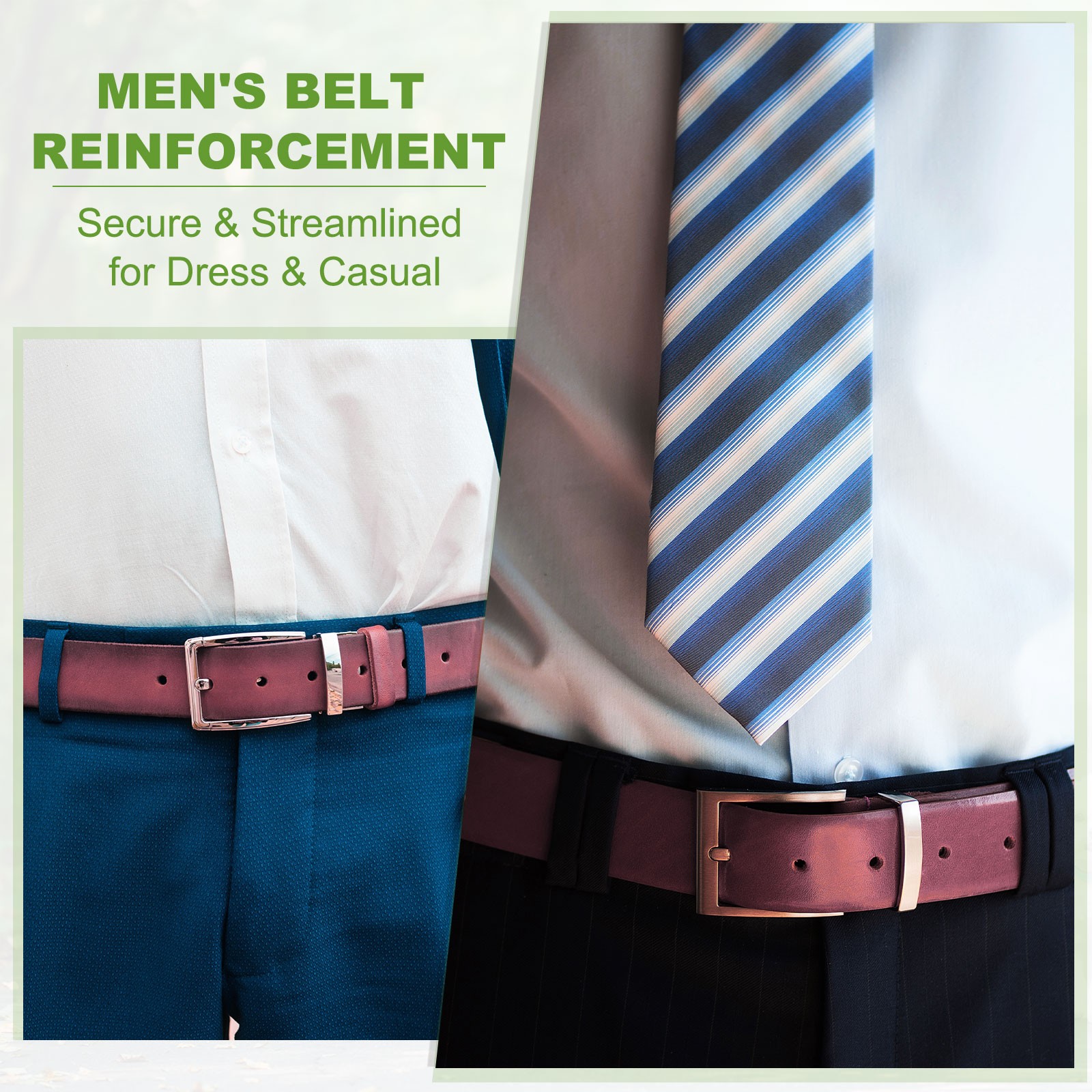 1-1/2 Inch 40mm Belt Loop Keepers, 4 Pcs Alloy Belt Men’s Buckle, Silver Black