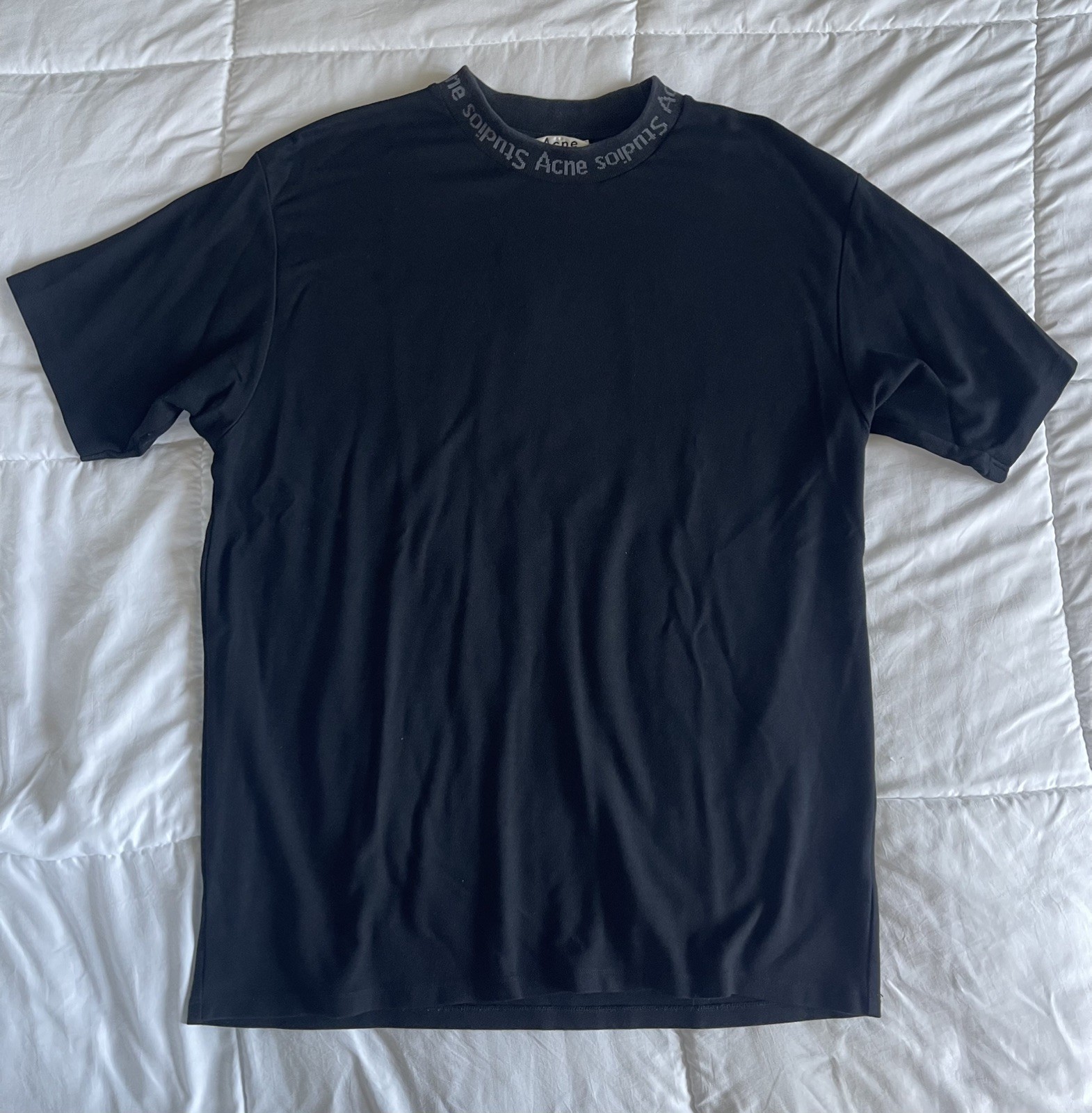 Acne Studios Navid S/S T-Shirt Men XL Black Short-Sleeve Designer Minimalist