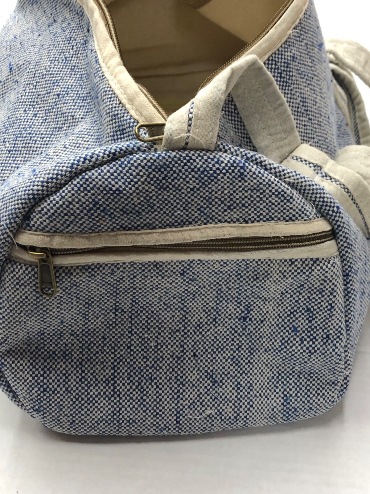 Artisan Himalayan Blue Beige duffel bag Travel Bag “Pattern and color may varies