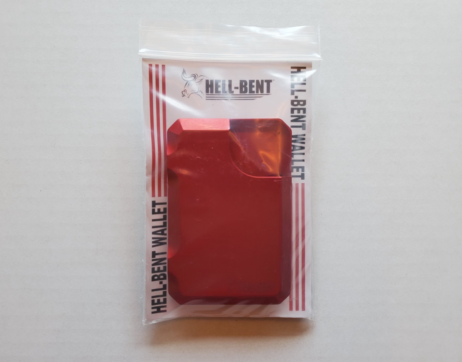 Hell Bent Holsters Red 3.0 Aluminum Combat Wallet RFID + Carbon Fiber Money Clip
