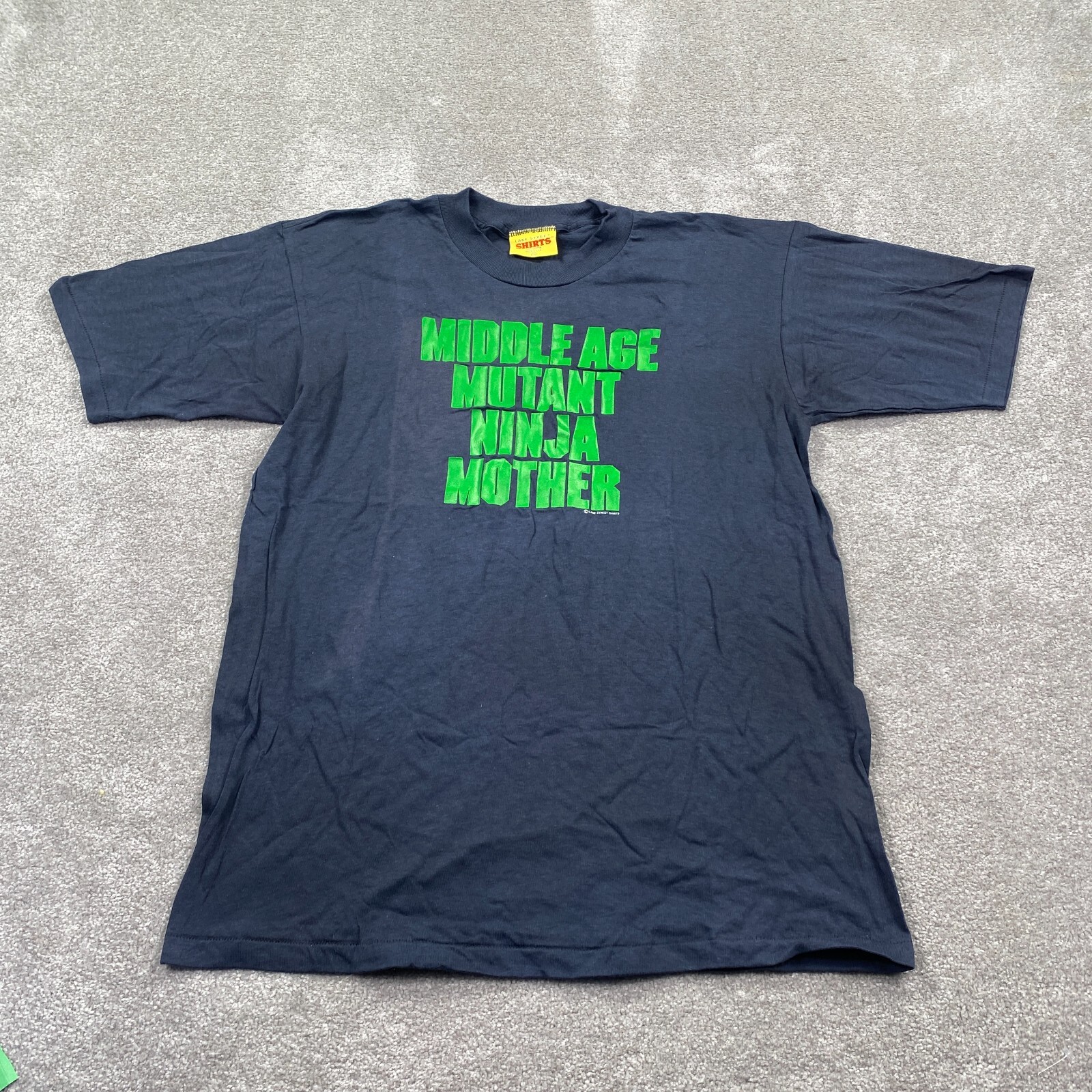 VTG Middle Age Mutant Ninja Mothers T Shirt Size XL Blue Lake Street Shirts USA