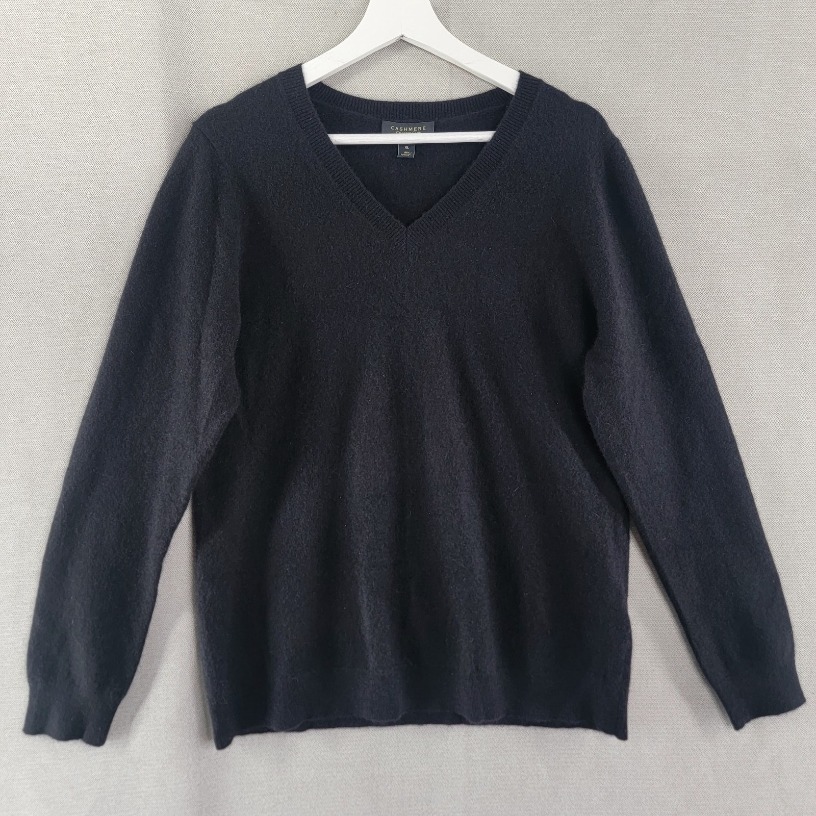 Charter Club Womens Sweater 100% Luxury Cashmere Pullover Size XL Black Capsule
