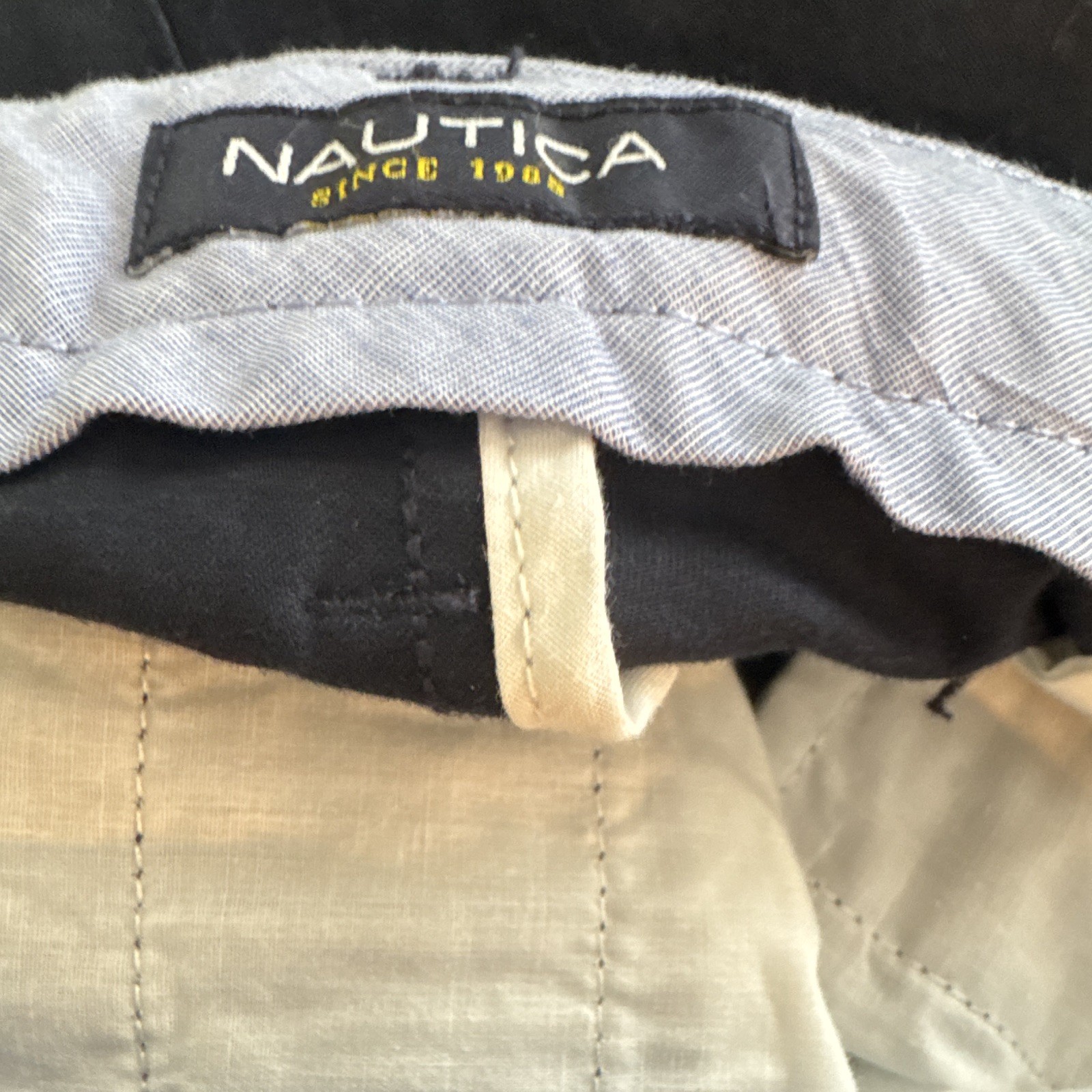 Nautica Men’s Navy Solid Cotton Twill Chino Pants Tailor Fit Beacon Pant