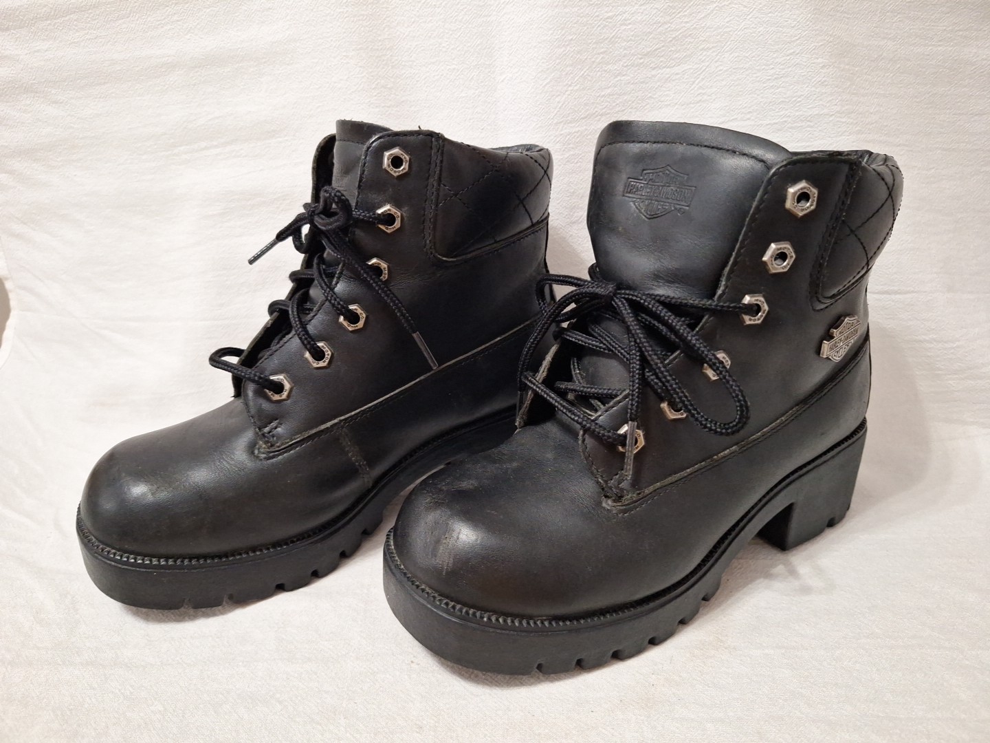 Women’s Harley Davidson Leather Riding Boots Size 7 (Repair Needed) See Picture