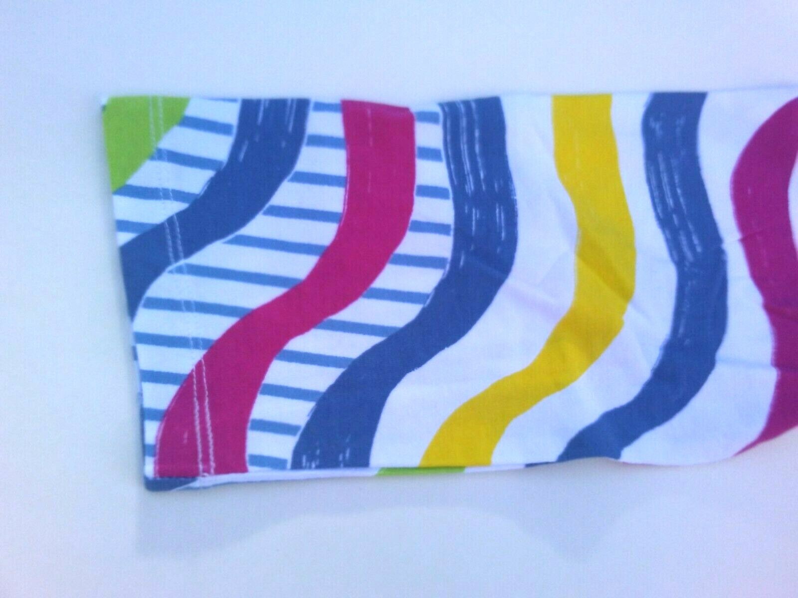 A’ La Carte Spring Summer Fashion Multi-Color Striped Cotton Top Shirt Siz:M NEW
