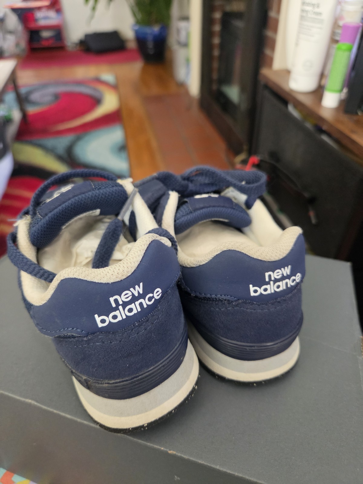 New Balance 515 Boys’ Navy White Low Top Sneakers US Size 12.5K Breathable