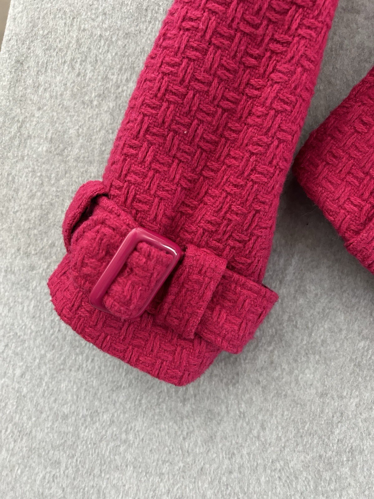 Forever 21 Hot Pink Peacoat Double Breasted Wool Blend Size S/P