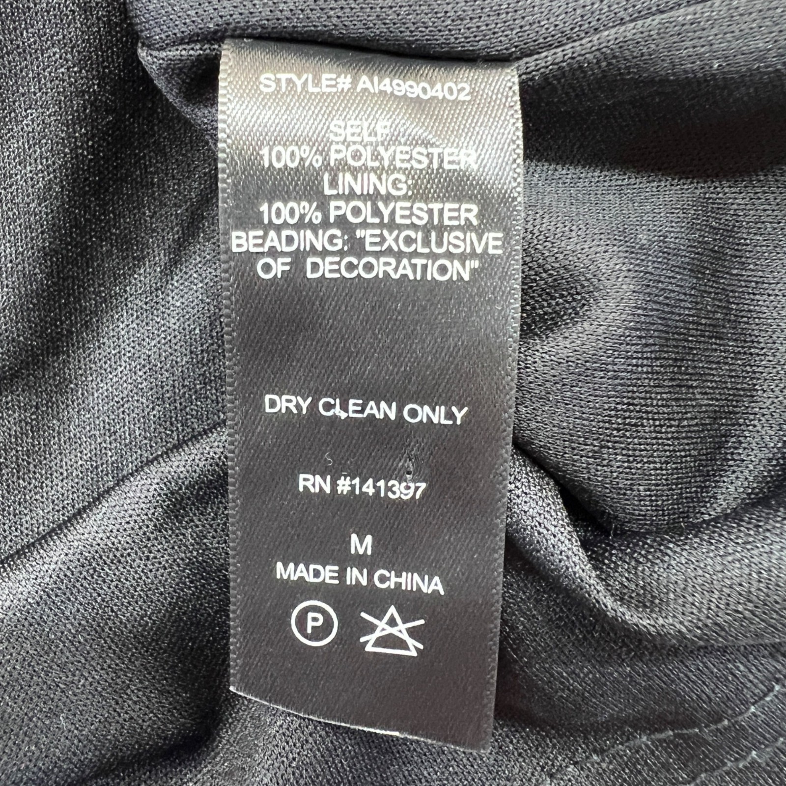 ASTR Black Beaded Sleeveless Shift Dress Party Cocktail Mini Length Size Medium