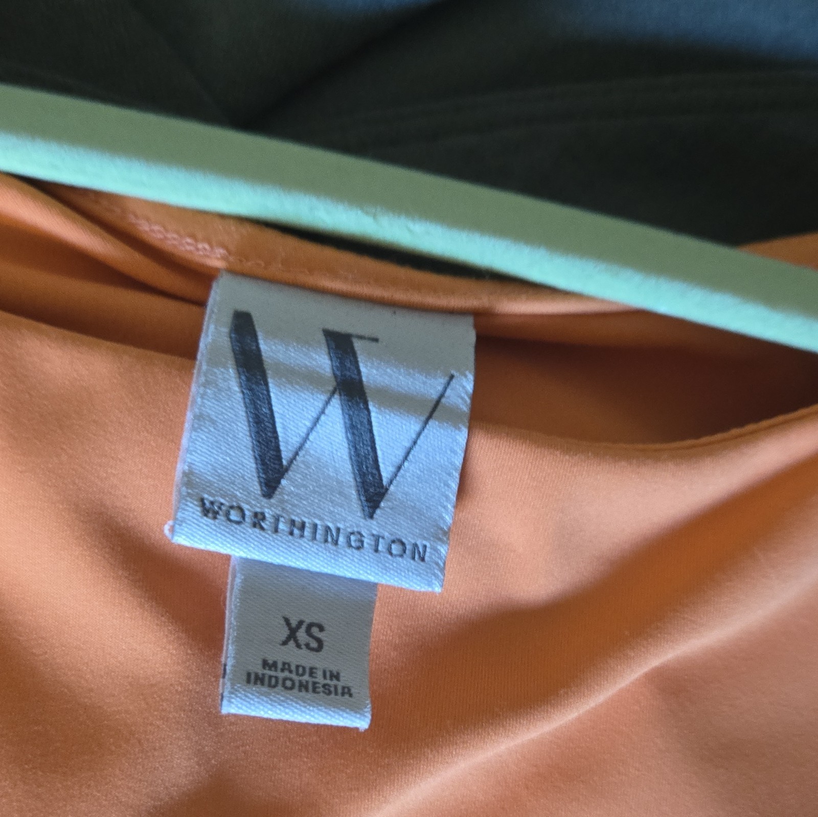 Worthington Orange Solid Knit Short Sleeve Boat Neck T-Shirt XS Regular
