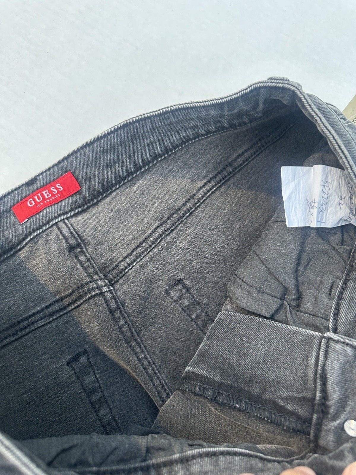 GUESS Men’s Gray Charcoal Wash Denim Cargo Shorts size 32