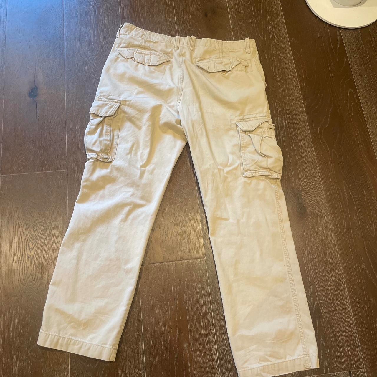 Old Navy Men’s Beige Cotton Cargo Pants Regular Fit 34×32