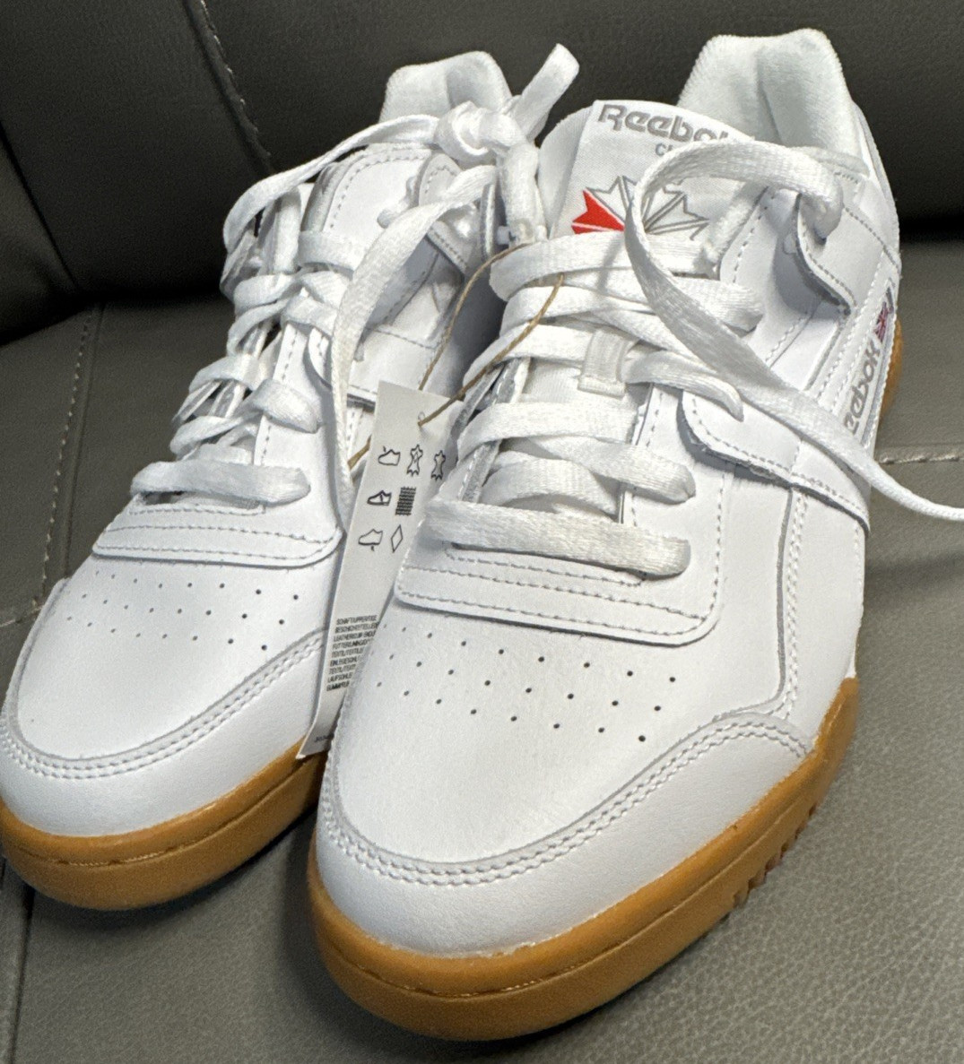 Reebok Workout Plus Training White/Gum Men’s Shoes CN 2126 US 7.5 NWT