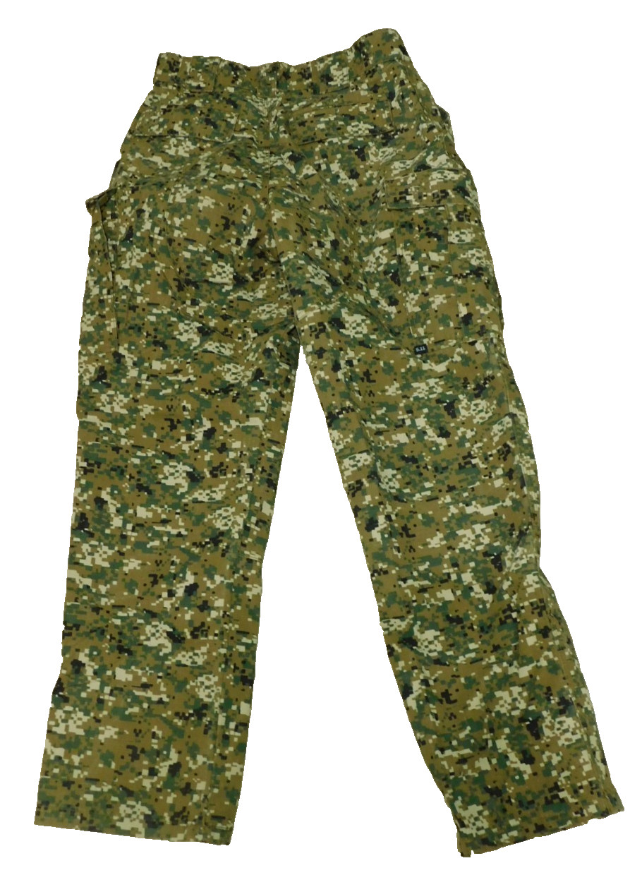 5.11 Tactical Pants Medium Waist Digi Camo TDU Ripstop Relaxed Cargo