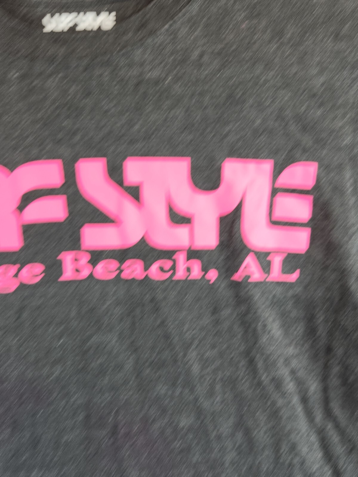 Surf Style Orange Beach Alabama Logo Gray T-shirt Mens Medium