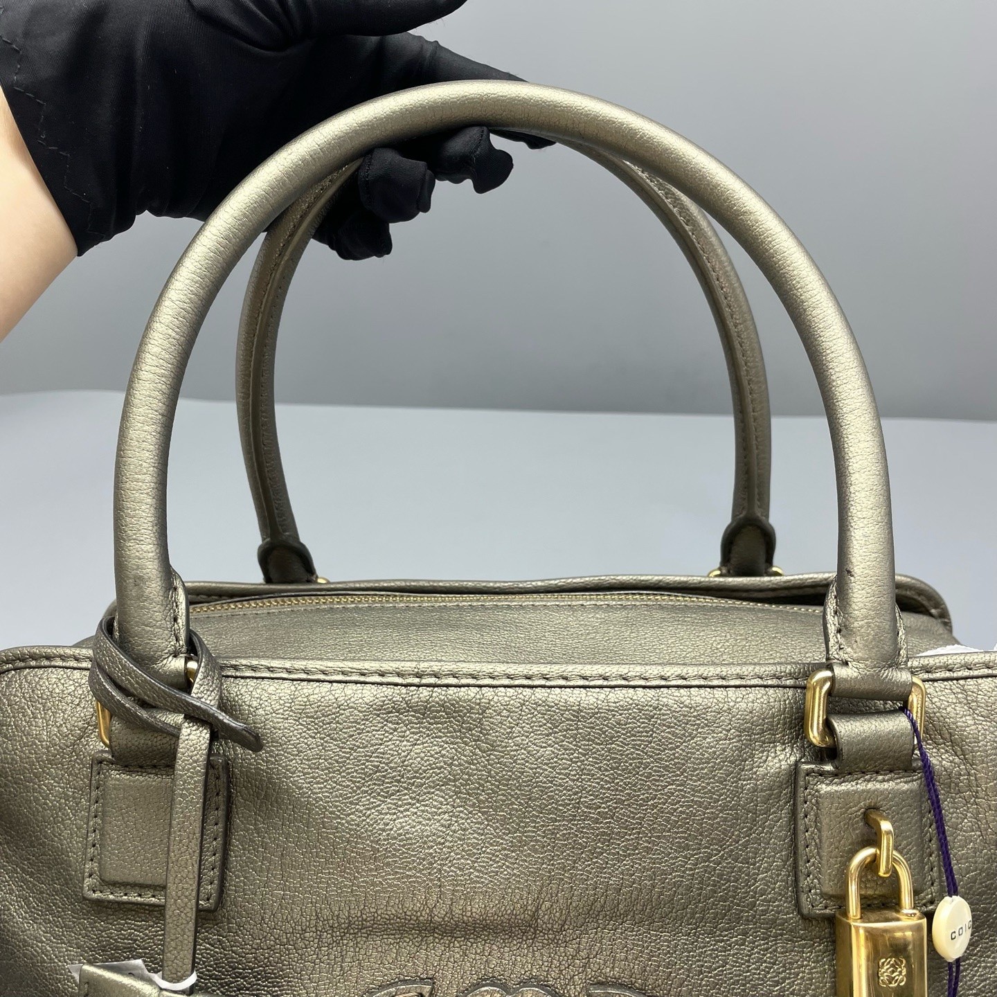 Loewe Pre-Owned Authentic Satchel 35*21*14cm Metal Free Tracked Shipping