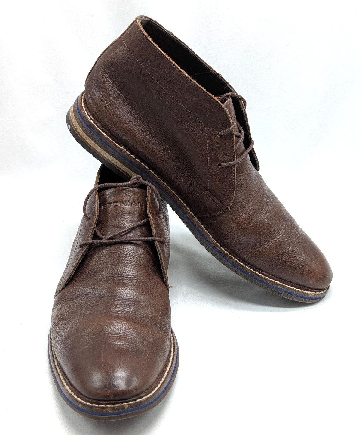Bostonian Mens 9M Shoes Brown Leather Mid Chukka Boots Commonwealth
