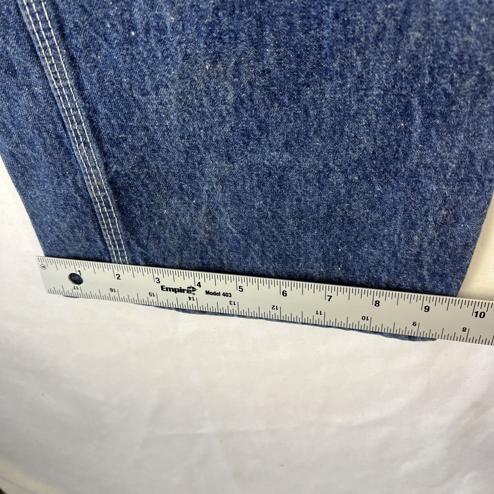 Big Smith Carpenter Bib Overalls 38×32 Made USA Workwear Button Fly Blue Nice!!