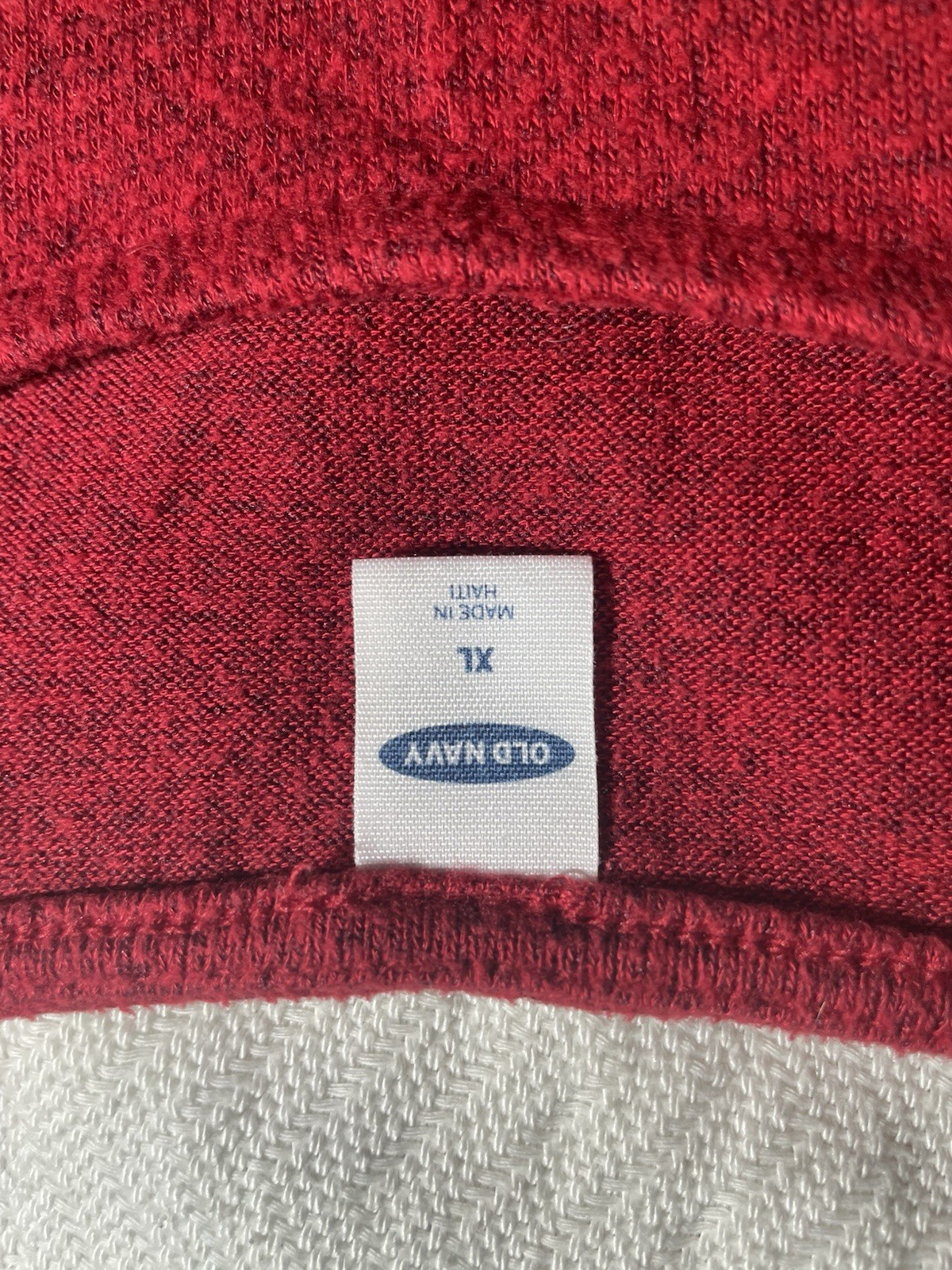 Old Navy Red Solid T-Shirt Round Neck Long Sleeve Women’s XLPlus