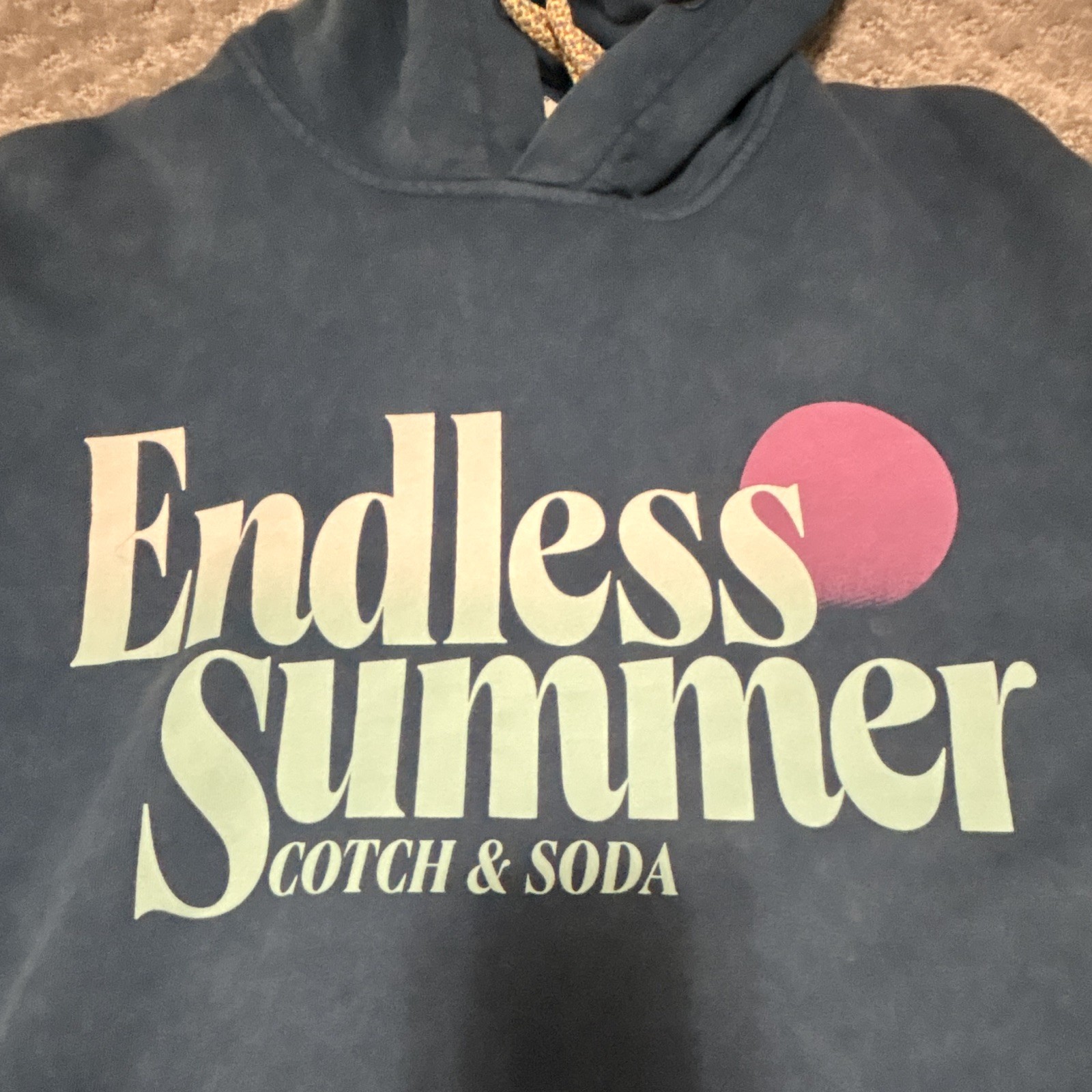 Scotch & Soda Weekend Edition Blue Pullover Hoodie Graphic Logo Men’s L