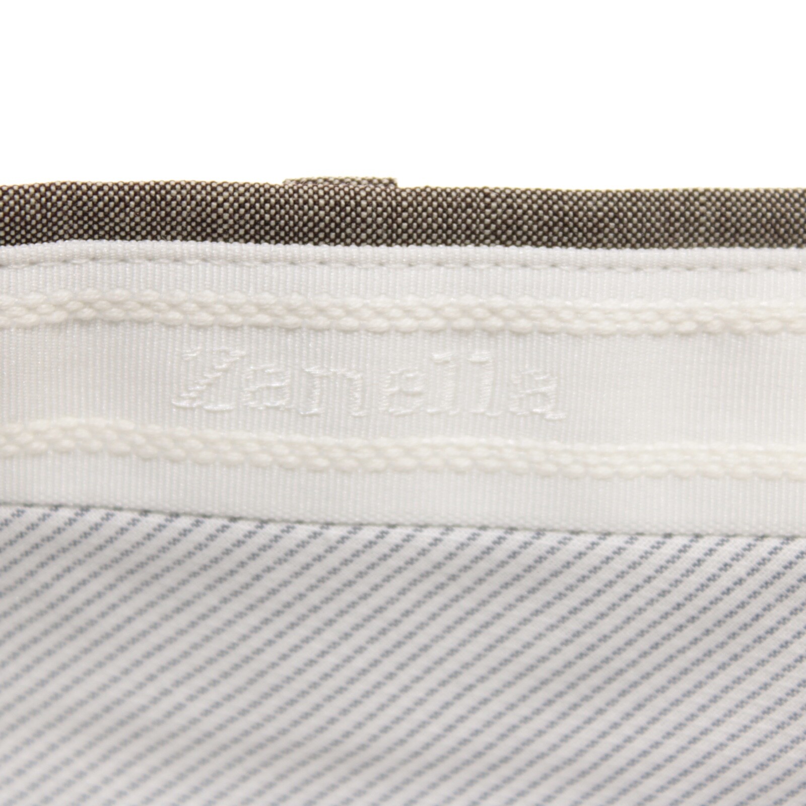 Zanella NWT Dress Pants Size 35 US Parker In Grayish Beige Melange 100% Wool