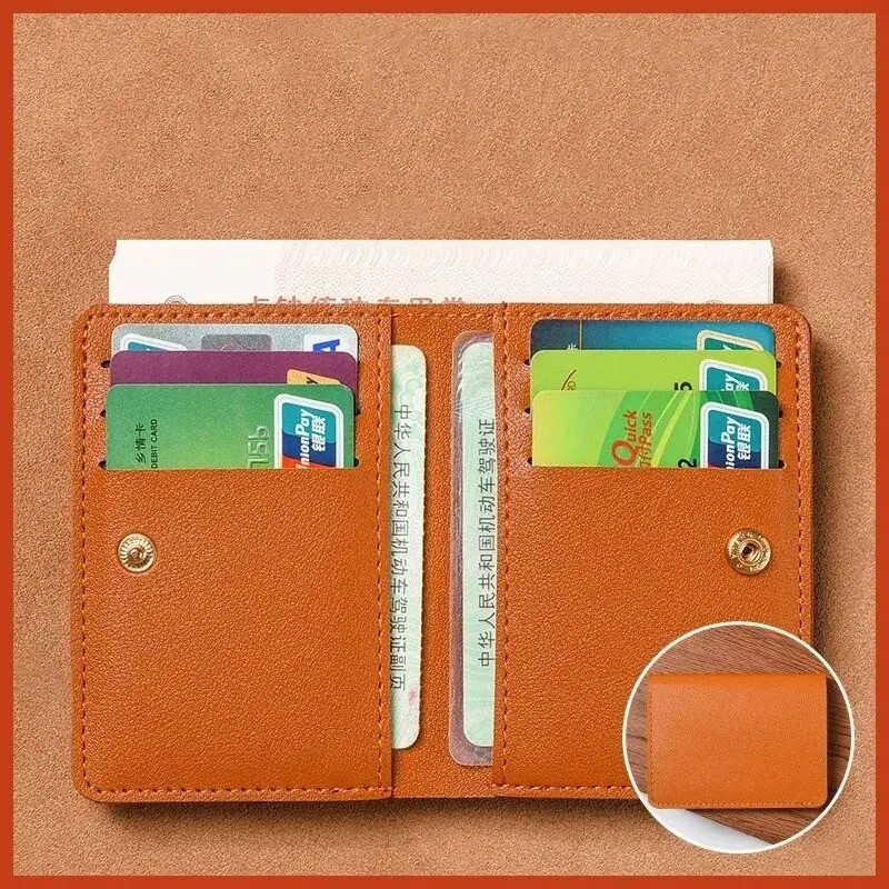 Unisex Slim Leather Front Pocket Wallet ID Credit Card Holders Small Coin Purse