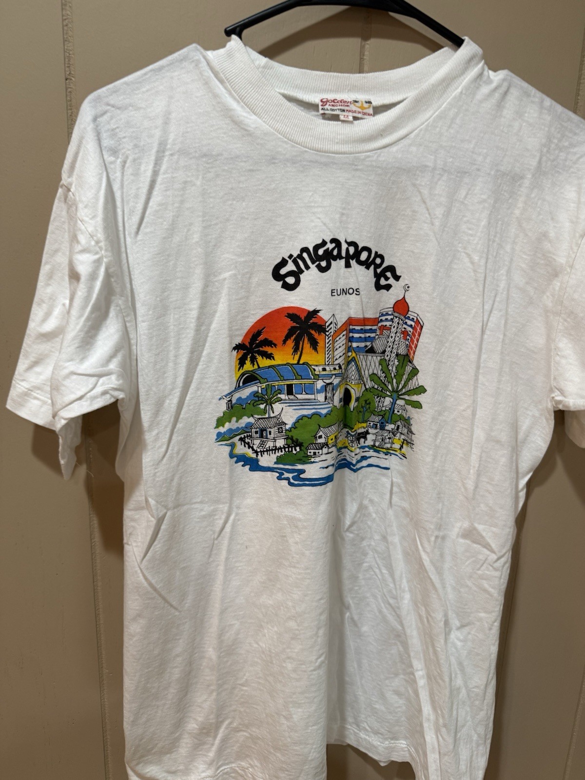 Vintage 80s Singapore Graphic t-shirt Mens Medium