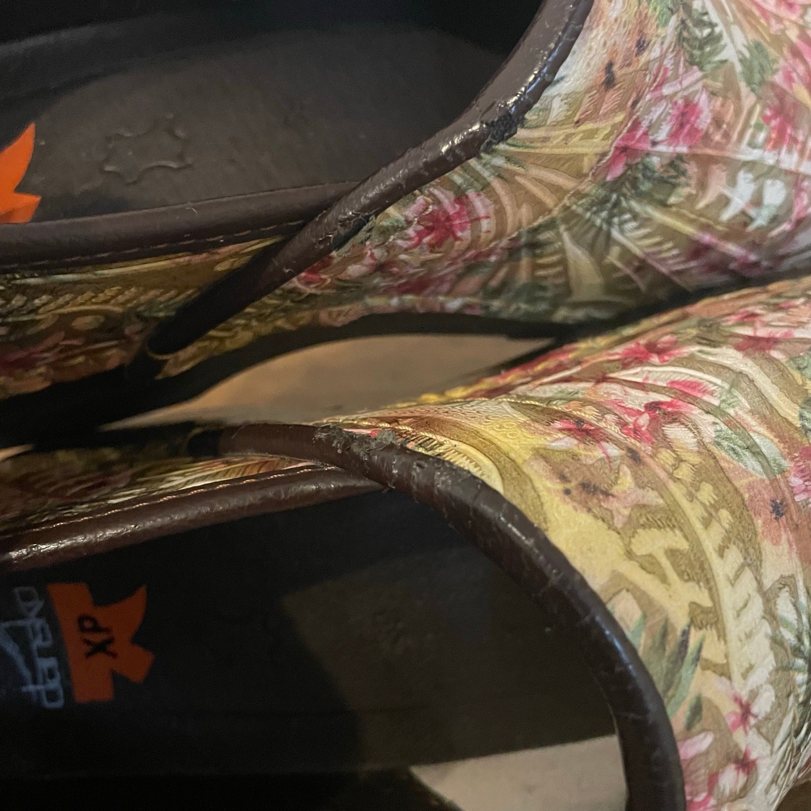 Dansko tropical print clogs