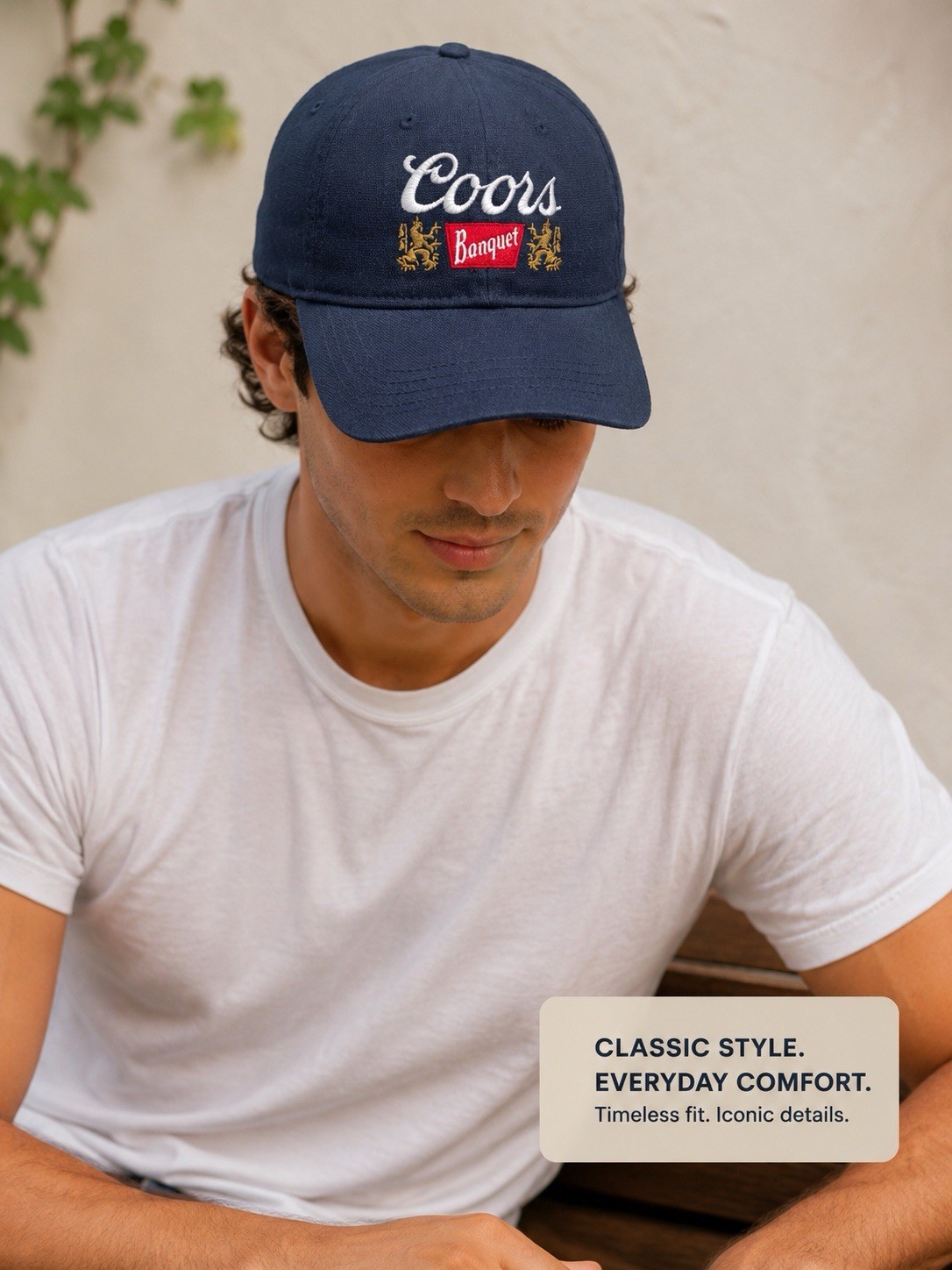 Coors Banquet Embroidered SnapBack Hat Navy Blue Beer Cap Dad Brewery