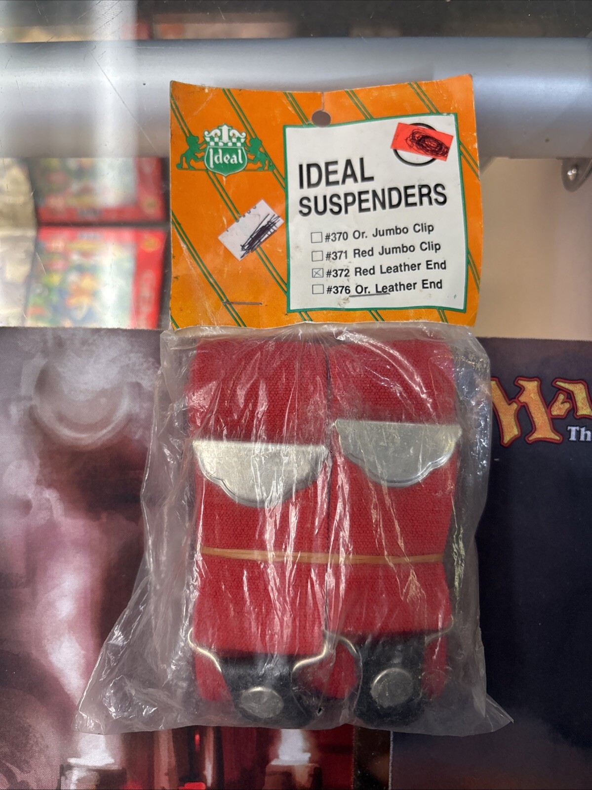 Ideal Suspenders #372 Red Leather End