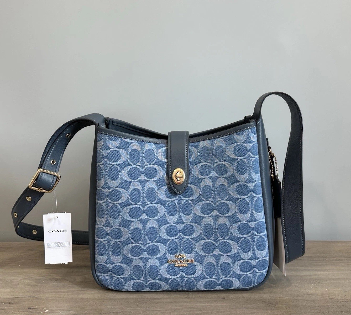 COACH Hadley Convertible Crossbody Shoulder Bag Signature Denim CDB98 Indigo NWT