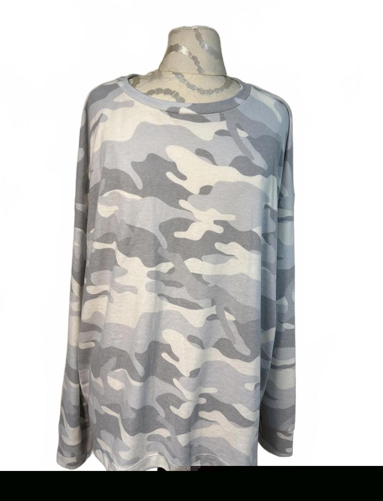 Super Soft & Comfortable Long Sleeve Camouflage Sweatshirt- 3X
