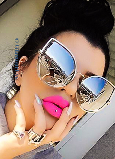 Oversized HUGE Gentle Giant Tear Drop Cat Eye Chola Designer LUX Sunglasses 4013