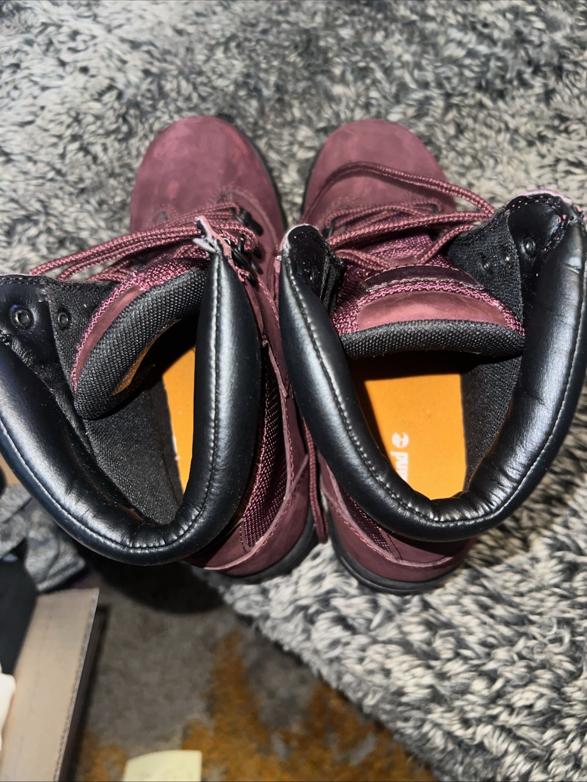 Timberland 6-Inch Waterproof Field Boot Burgundy Nubuck Men’s Boots Size 4.5