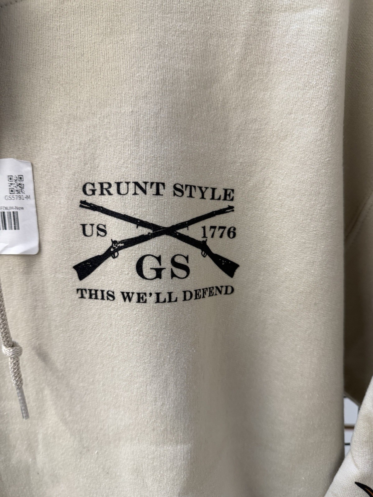 Grunt Style Freedom Ink Pullover Hoodie Mens Medium Sand Tan