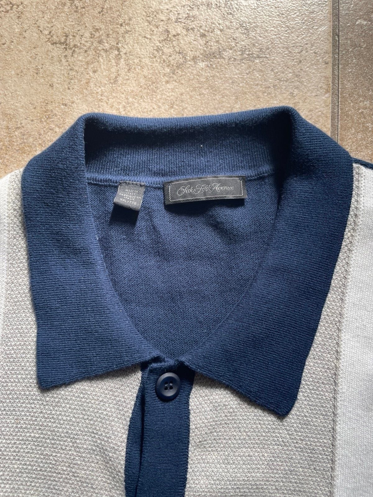 Saks Fifth Ave Men’s Bowling Sweater Short Sleeve XXL