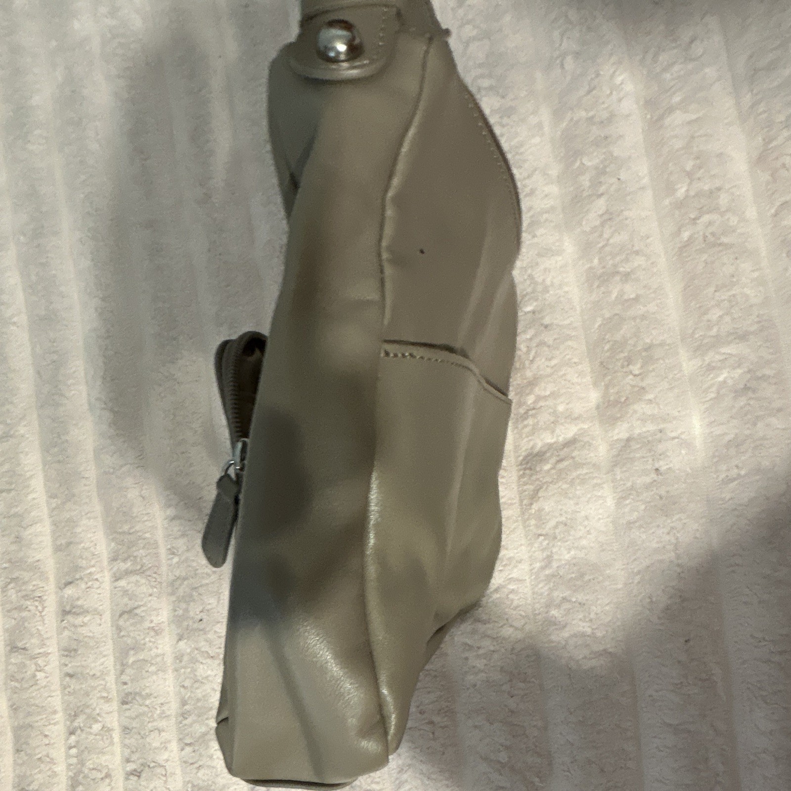 Kim Rogers Gray Logo Shoulder Bag Zip/Magnetic Snap Lined Pockets