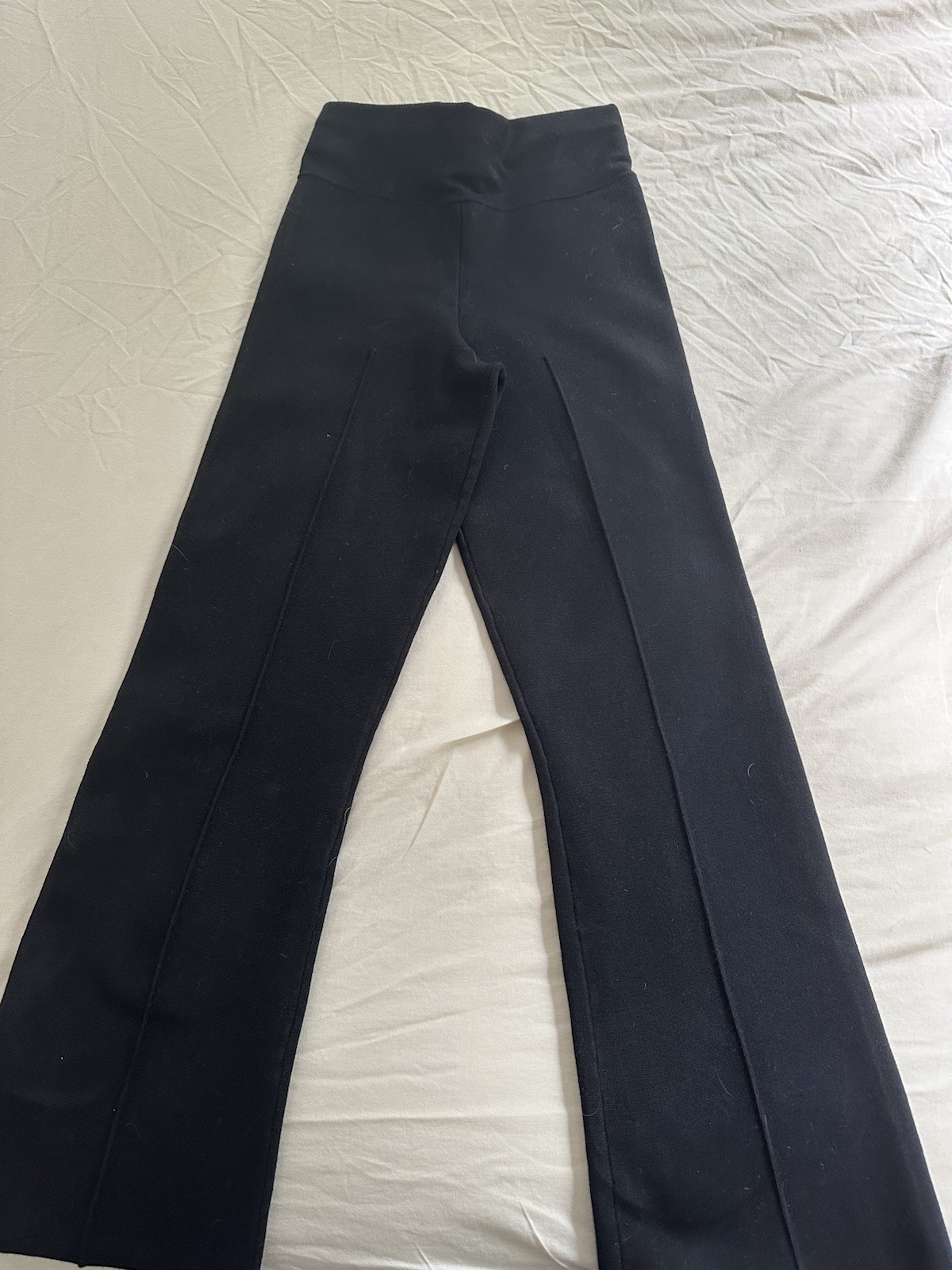 J.CREW Women’s Black Solid Dress Pants Flat Front Machine Wash Viscose Blend