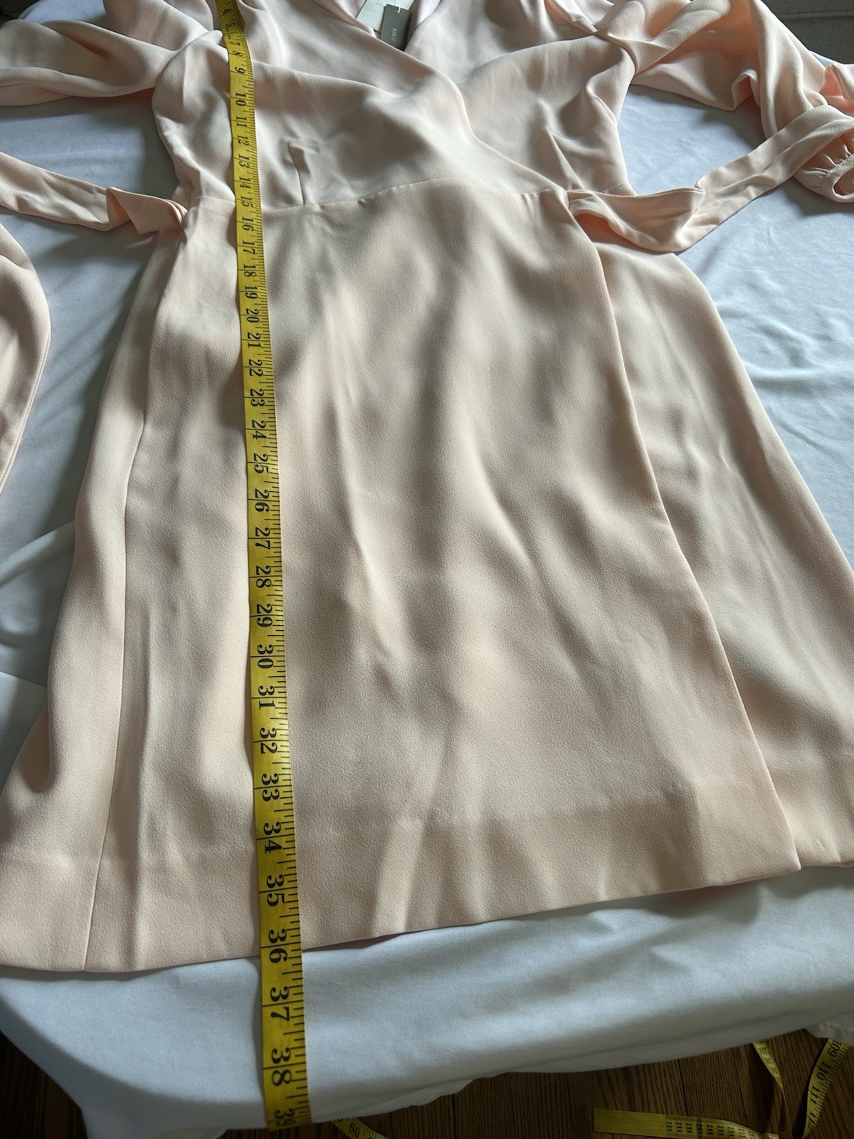 J. Crew Crepe Wrap 365 Midi Dress Womens Size 4 Peach Classic Wedding NWT