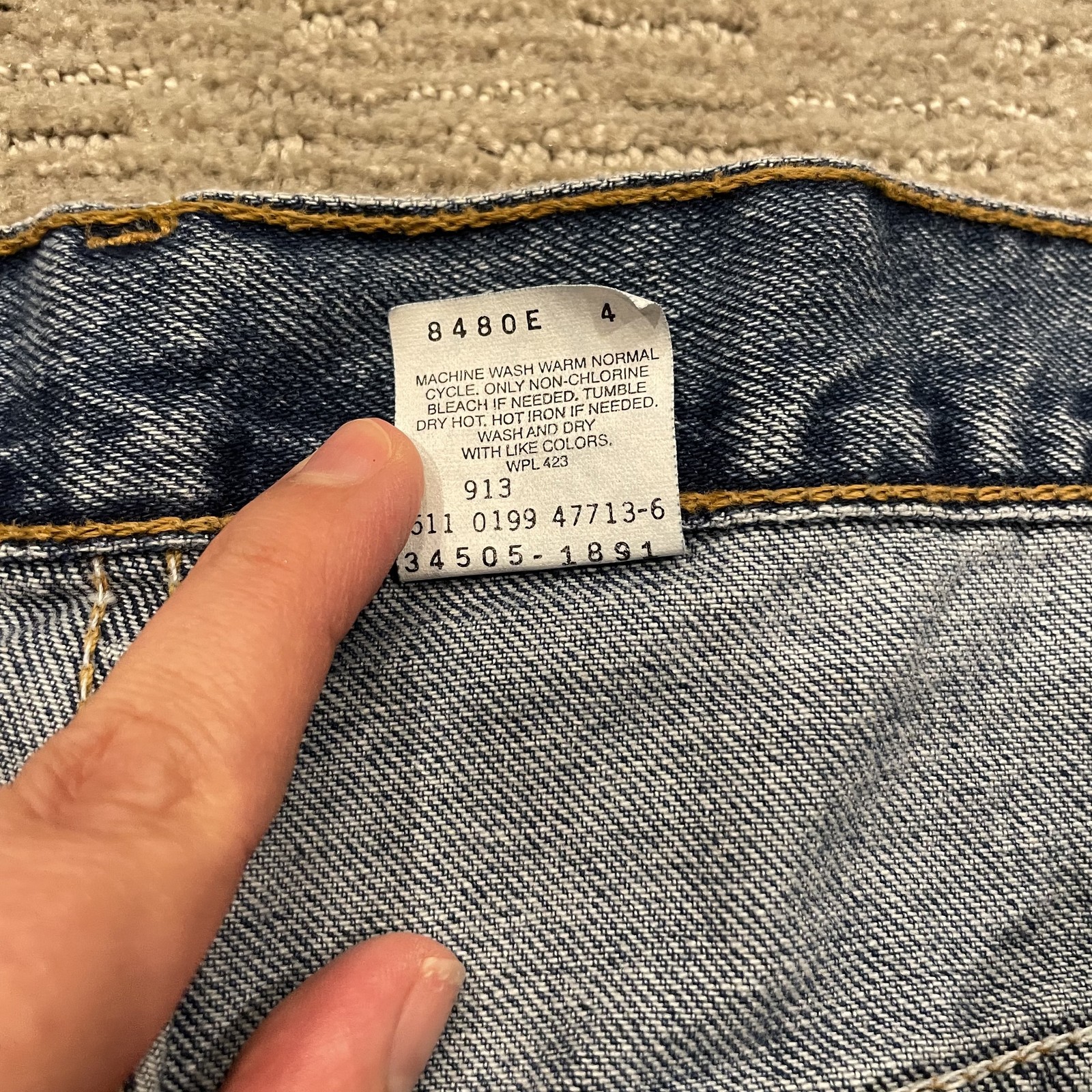 Vintage Levis 505 Shorts Mens 42 Denim Jean USA 90s USA Grunge Hip Hop Deadstock