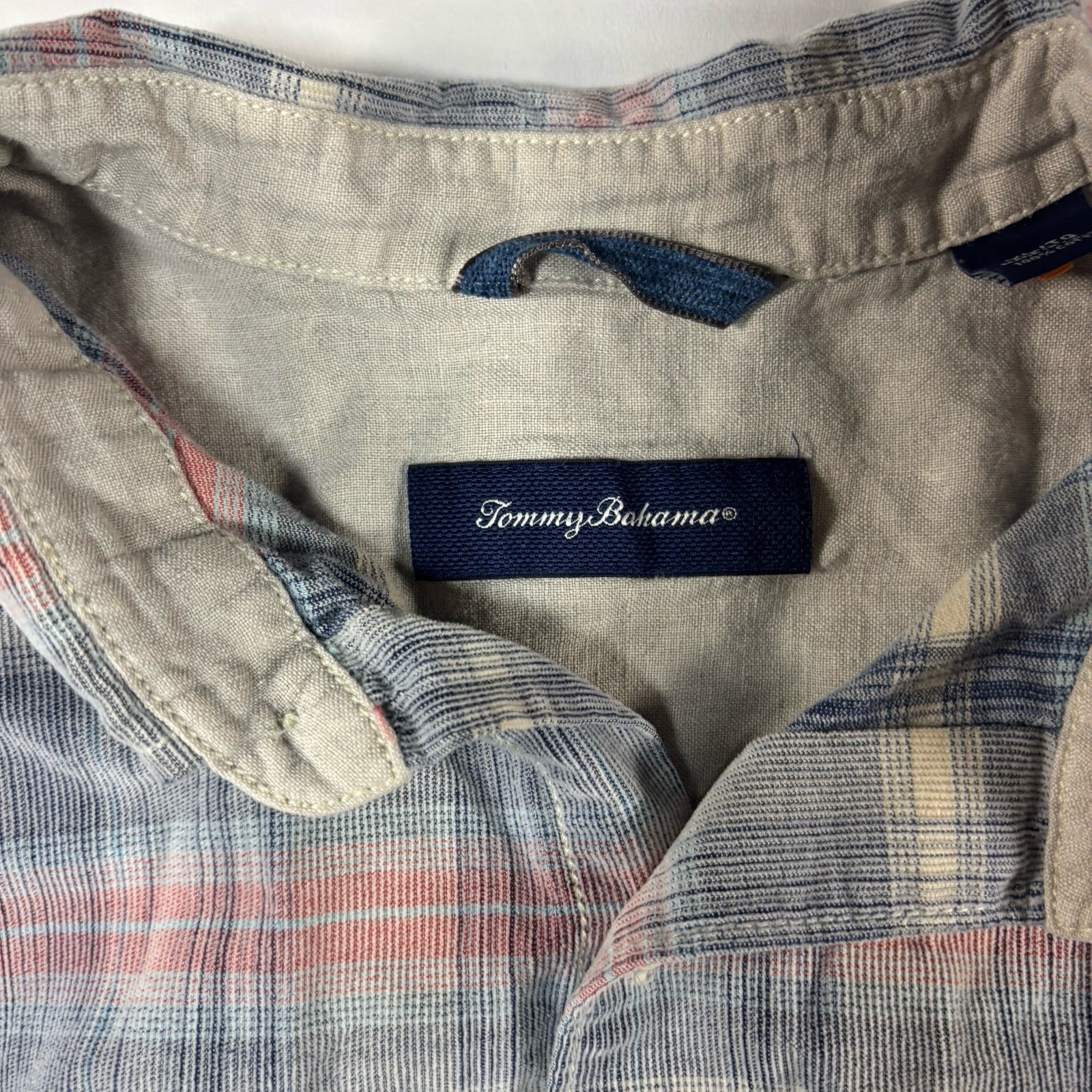Tommy Bahama Coastline Cordwalk Plaid Corduroy Button Up Shirt Cotton Mens XL