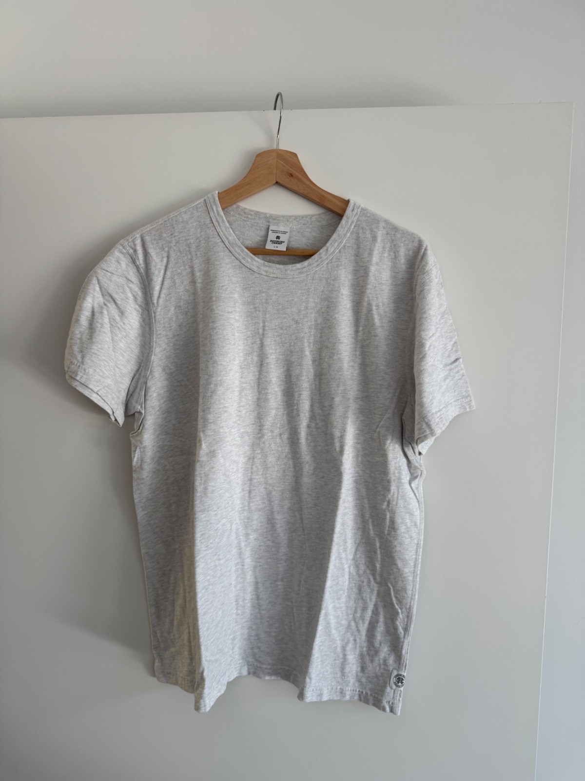 Reigning Champ Lightweight Jersey T-Shirt · Heather Ash · Made in Canada · Large