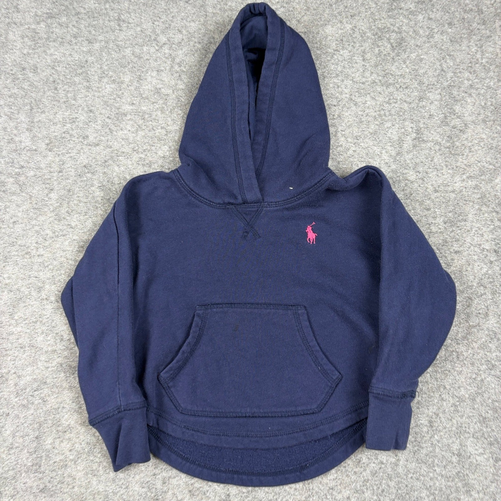 Ralph Lauren Hoodie Toddler Girl 4T Navy Blue Preppy Cute Golf Old Money Outdoor
