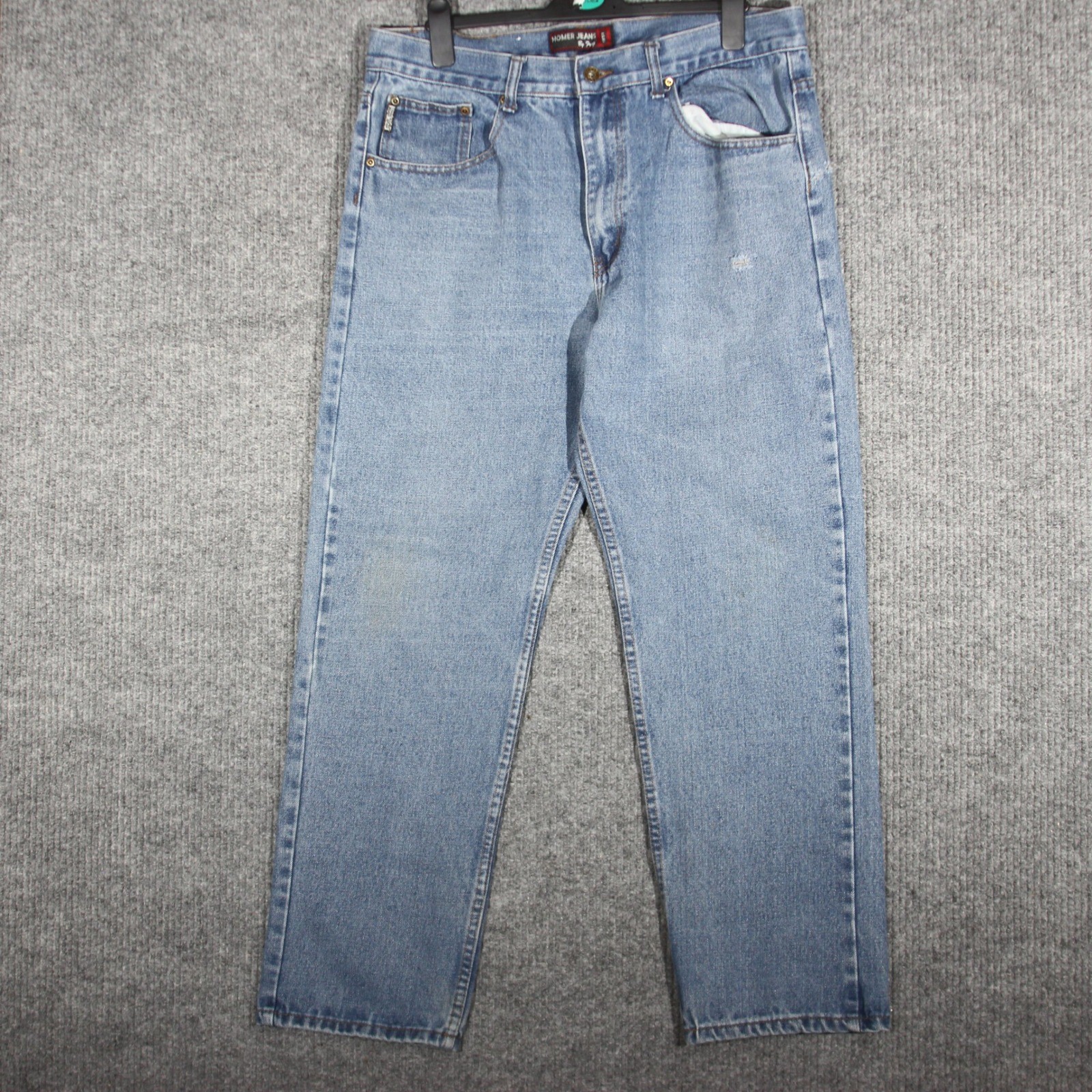 Y2K Homer Jeans Frogs Jeans Mens 38×32 Loose Baggy JNCO Type Y2K Skater