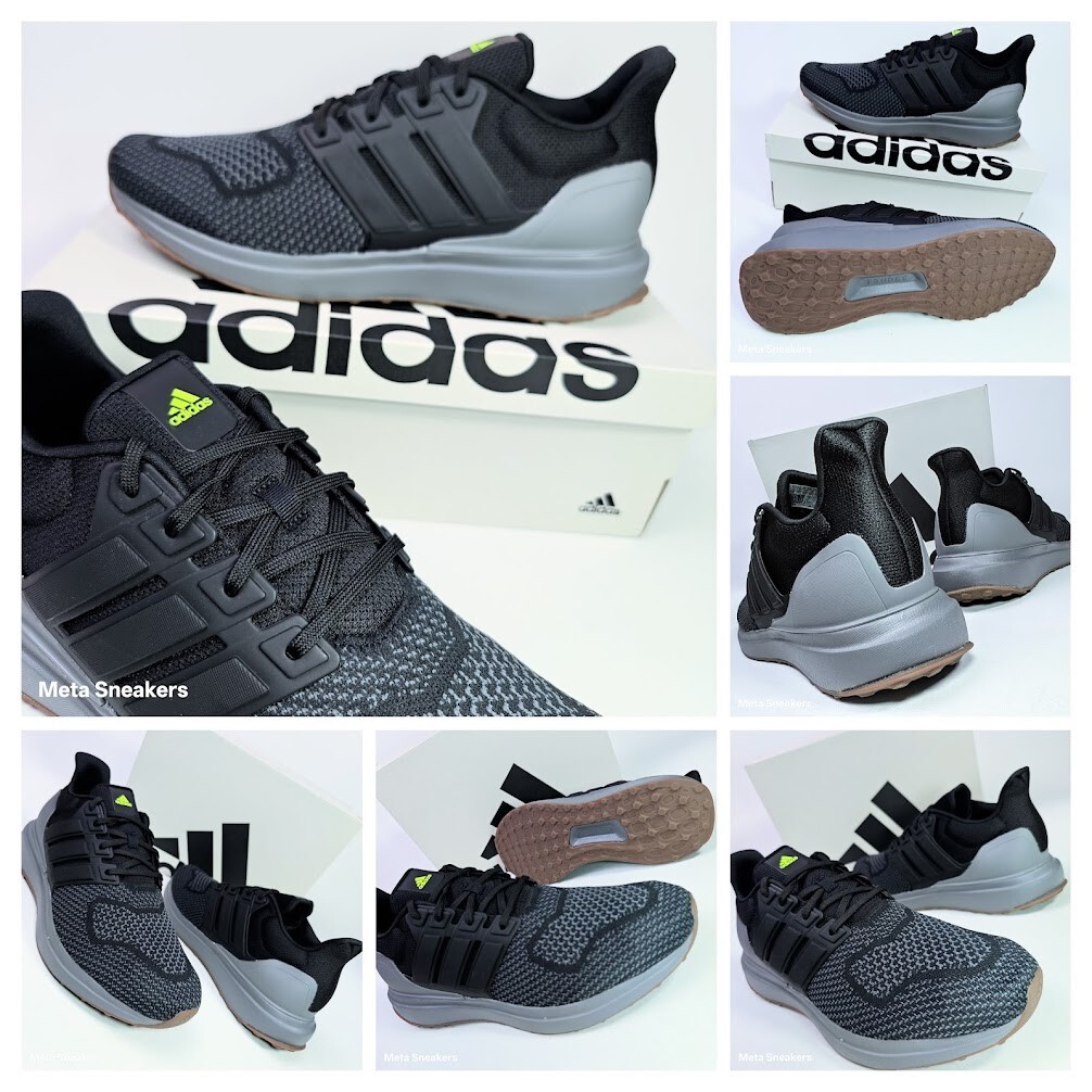 Adidas US 10.5 Men’s Black Grey Lifestyle Comfort Retro UBounce DNA IE8951 NIB
