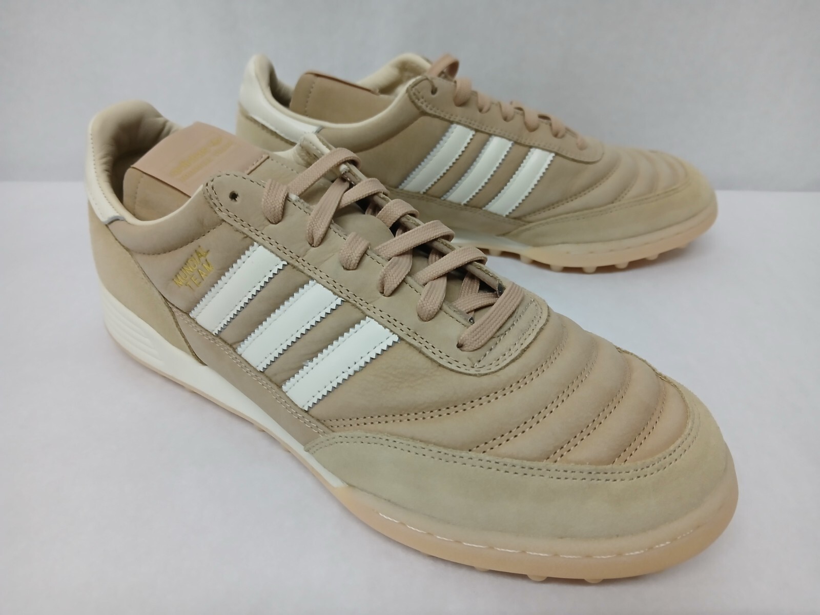 Adidas Men’s Mundial Team RS Casual Soccer Shoes IE9028 Magic Beige White Sz 12