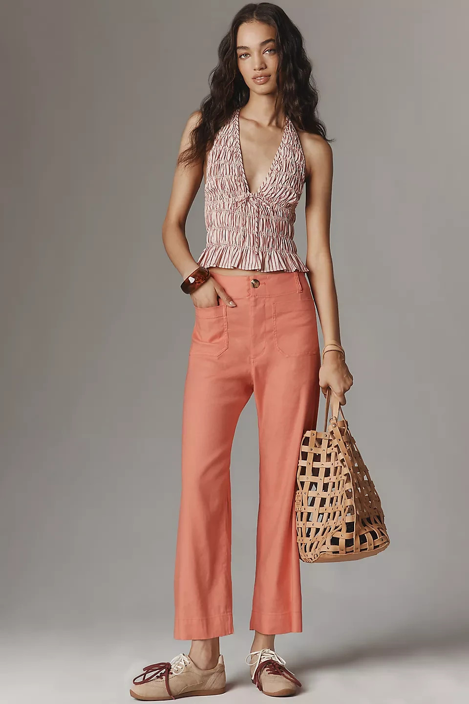 Anthropologie – Colette European Linen Stretch Wide Leg Pants