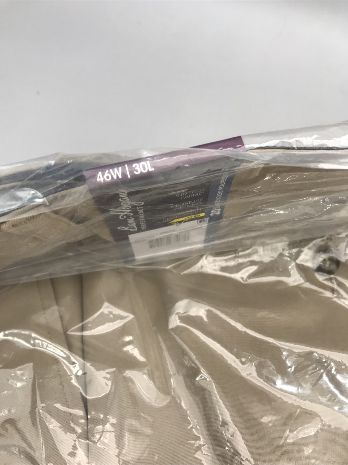 Ben Hogan Mens Performance Pants Stretch Fabric Size 46×30 Chinchilla New