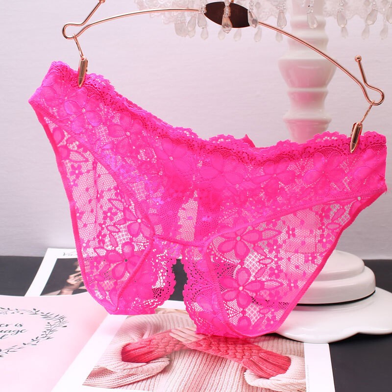 Sex Women LaceCrotchles Thong G-string Panties Lingerie Underwear T-back Brief